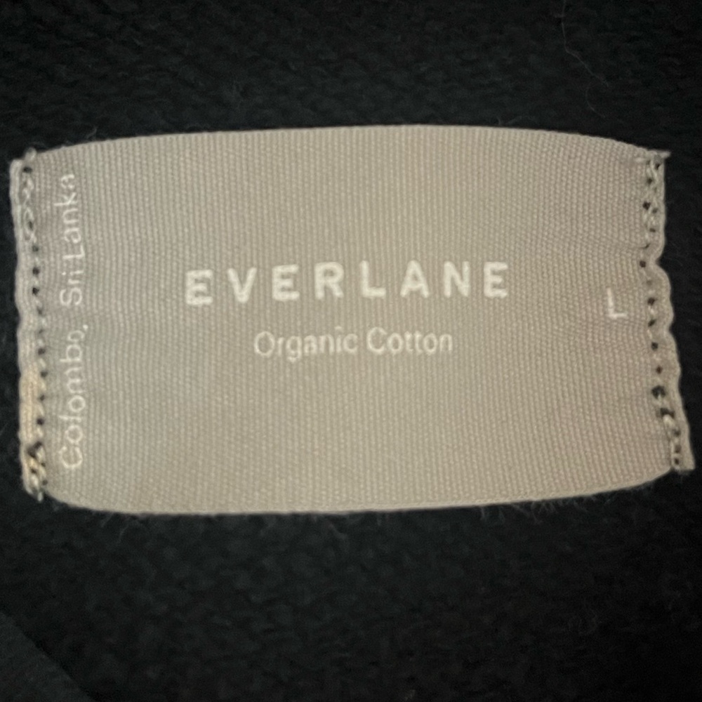 Everlane The Laid-Back Sweatshirt Black Organic cotton - Large - EUC - Picture 11 of 13
